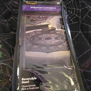 NWT Spirit Halloween Reversible Mystic Lace Table Centerpiece